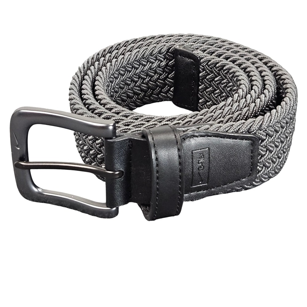 Nike G Flex Belt Braided Gray Woven Athletic Golf 42 In‎ Sporty Minimal Everyday